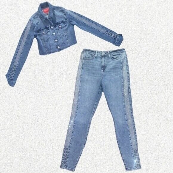 Guess Set of Two Denim Jacket and Jeans - Picture 1 of 16